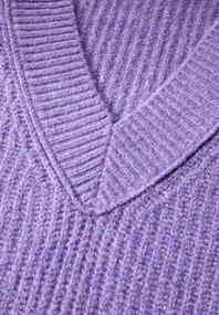 Pullover mit V-Ausschnitt gentle lilac melange