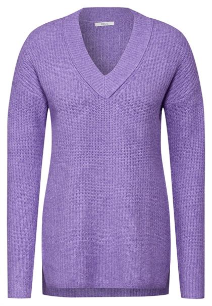 Pullover mit V-Ausschnitt gentle lilac melange