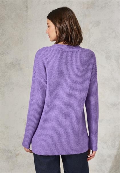 Pullover mit V-Ausschnitt gentle lilac melange