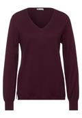 Pullover mit V-Ausschnitt high ruby
