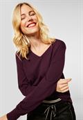 Pullover mit V-Ausschnitt high ruby
