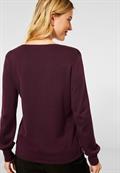 Pullover mit V-Ausschnitt high ruby