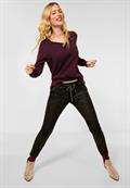 Pullover mit V-Ausschnitt high ruby