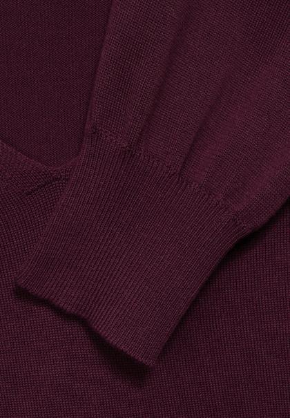 Pullover mit V-Ausschnitt high ruby