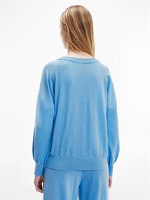 Pullover mit V-Ausschnitt hydrangea blue
