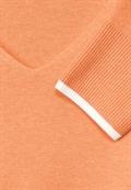 Pullover mit V-Ausschnitt juicy mandarine melange