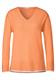 Pullover mit V-Ausschnitt juicy mandarine melange