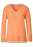Pullover mit V-Ausschnitt juicy mandarine melange
