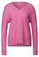 Pullover mit V-Ausschnitt pink crush melange