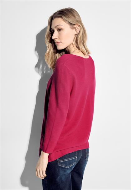 Pullover mit V-Ausschnitt pink sorbet