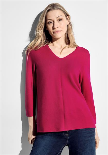 Pullover mit V-Ausschnitt pink sorbet