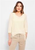 Pullover mit V-Ausschnitt raw sand beige