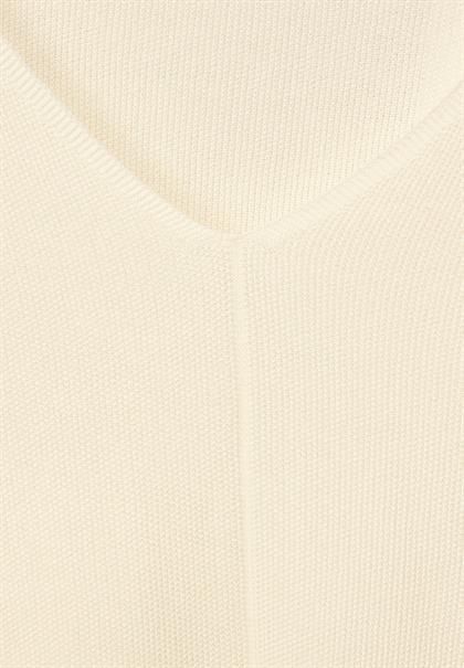 Pullover mit V-Ausschnitt raw sand beige