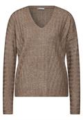 Pullover mit V-Ausschnitt rich mocha mel.