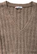Pullover mit V-Ausschnitt rich mocha mel.