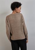 Pullover mit V-Ausschnitt rich mocha mel.