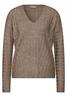 Pullover mit V-Ausschnitt rich mocha mel.
