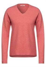 Pullover mit V-Ausschnitt rose pepper melange