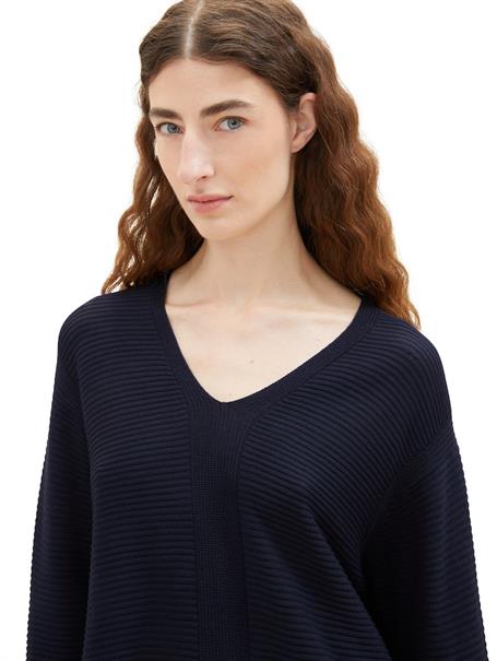 Pullover mit V-Ausschnitt sky captain blue