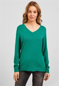 Pullover mit V-Ausschnitt smaragd green