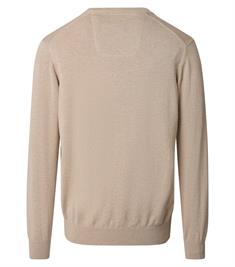 Pullover mit V-Ausschnitt uni 004430 beige