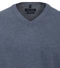 Pullover mit V-Ausschnitt uni 004430 blau1
