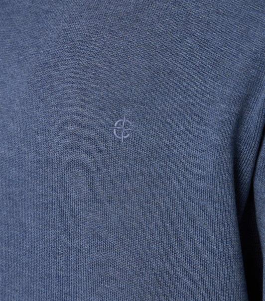 Pullover mit V-Ausschnitt uni 004430 blau1