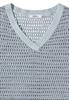 Pullover mit V-Neck und Garnmix diamond blue