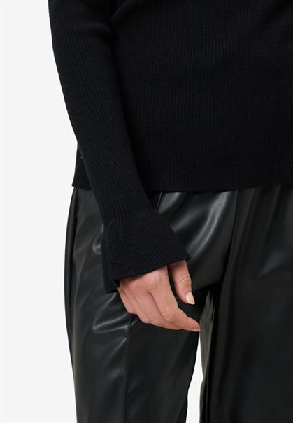 Pullover mit Volants am Ärmel black beauty