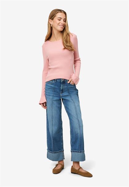 Pullover mit Volants am Ärmel bridal rose