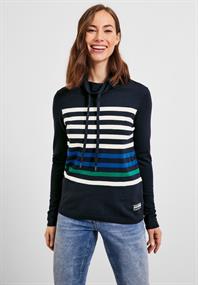 Pullover mit Volumenkragen deep blue