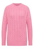 Pullover mit Zopfmuster dark blossom melange
