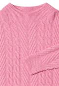 Pullover mit Zopfmuster dark blossom melange