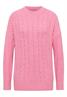 Pullover mit Zopfmuster dark blossom melange