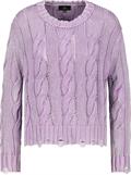 Pullover mit Zopfmuster lavender rose