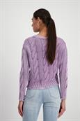 Pullover mit Zopfmuster lavender rose