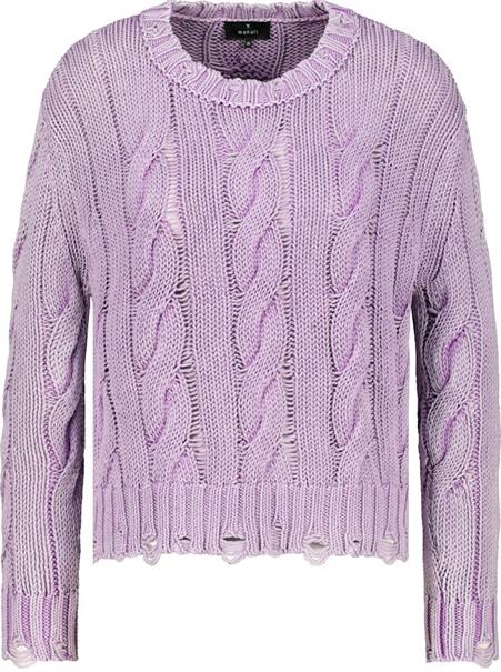 Pullover mit Zopfmuster lavender rose