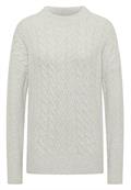 Pullover mit Zopfmuster metal grey melange