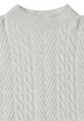 Pullover mit Zopfmuster metal grey melange