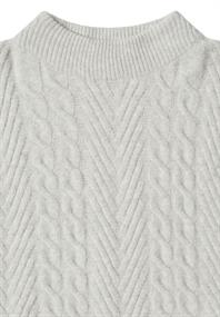 Pullover mit Zopfmuster metal grey melange