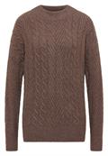 Pullover mit Zopfmuster mushroom taupe melange