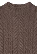 Pullover mit Zopfmuster mushroom taupe melange