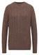 Pullover mit Zopfmuster mushroom taupe melange