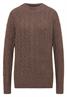Pullover mit Zopfmuster mushroom taupe melange