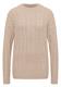 Pullover mit Zopfmuster sandalwood beige melange