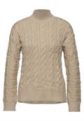 Pullover mit Zopfmuster sanded beige