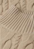 Pullover mit Zopfmuster sanded beige