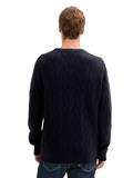 Pullover mit Zopfmuster sky captain blue