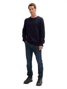 Pullover mit Zopfmuster sky captain blue