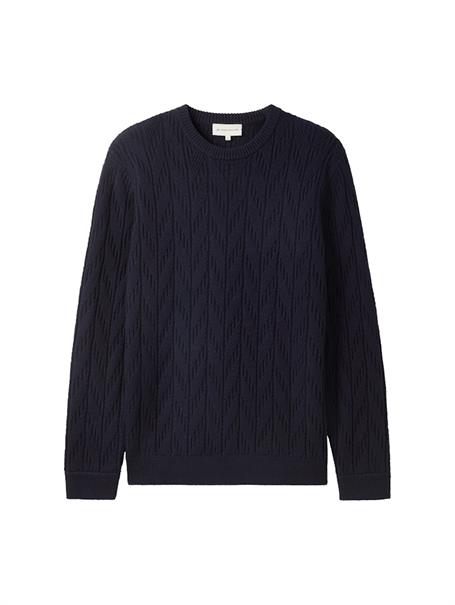 Pullover mit Zopfmuster sky captain blue